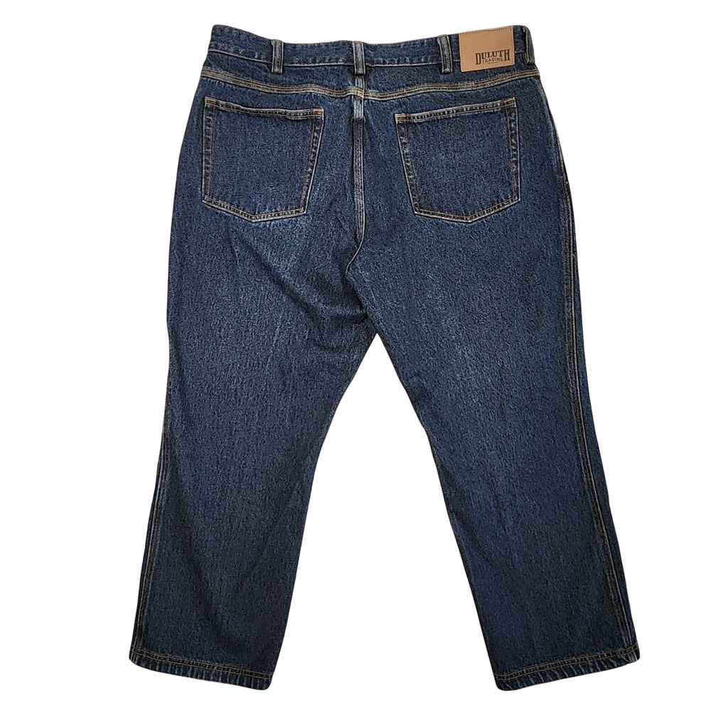 Duluth Trading Co Cotton Relaxed Fit Jeans Dark Wash Blue 38x28 Workwear Denim